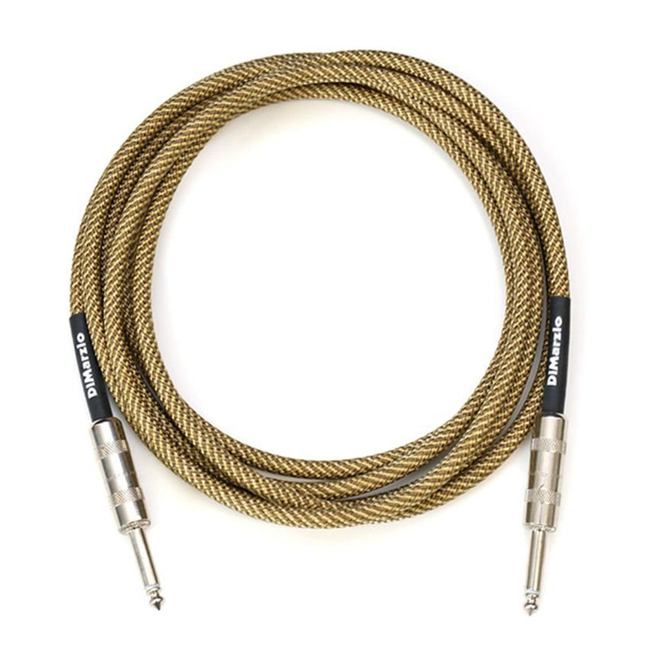 DIMARZIO OVERBRAID CABLE,10 FT VINTAGE TWEED