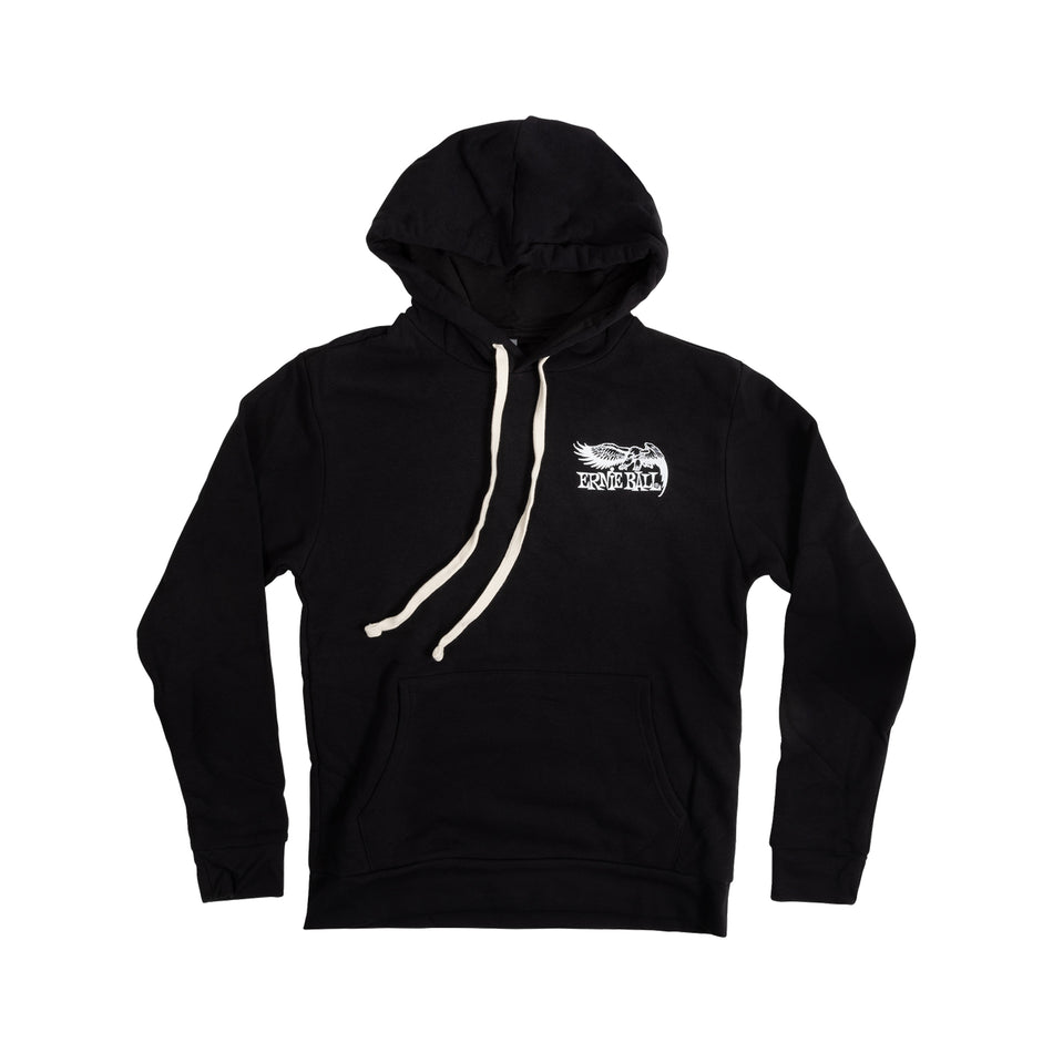 Ernie Ball P06002 EB EAGLE FLEECE HOODIE BLACK - LG