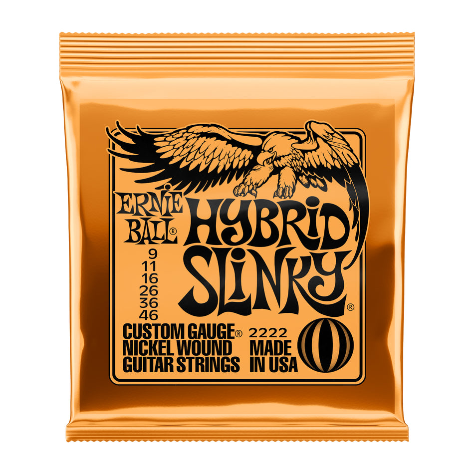 Ernie Ball P02222 HYBRID SLINKY NICKEL WOUND ELECTRIC GUITAR STRINGS - 9-46 GAUGE