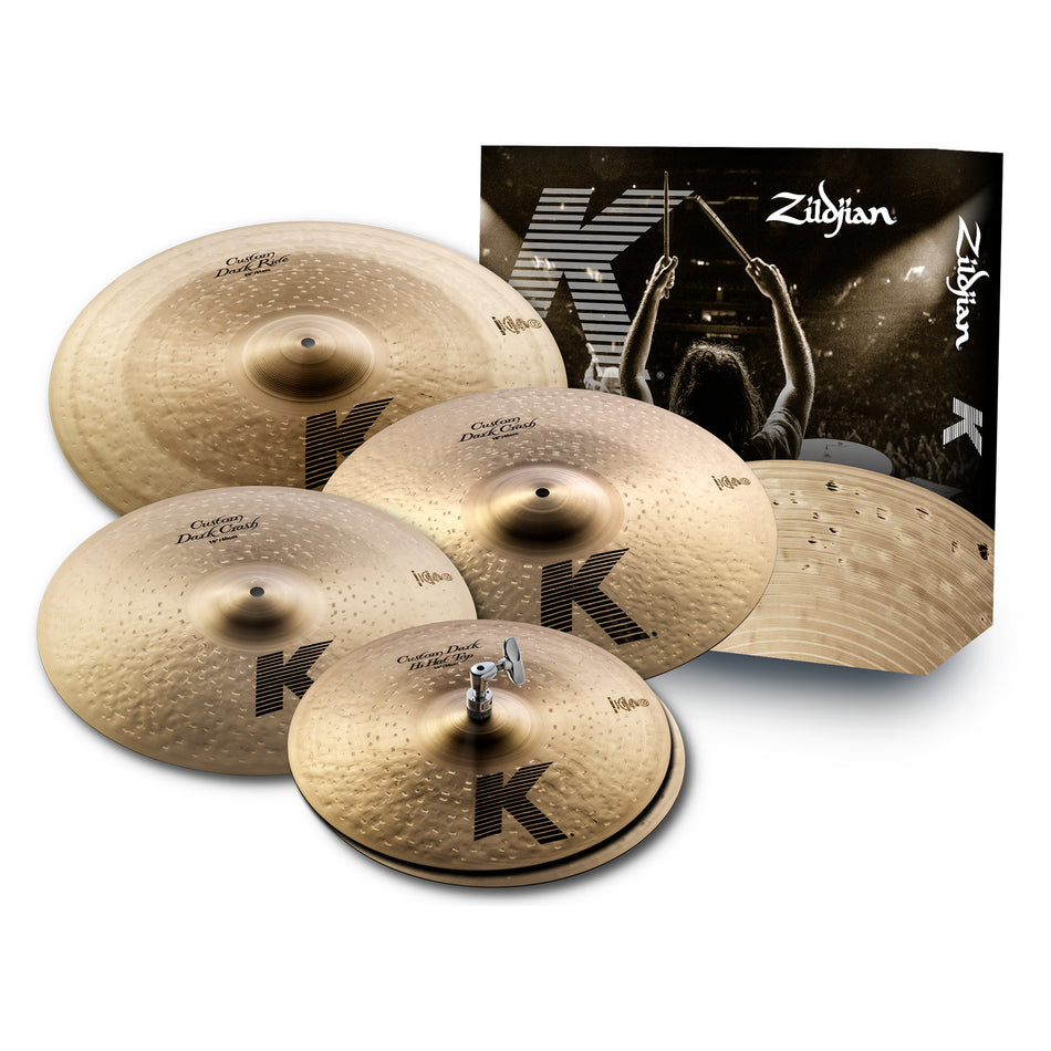 Zildjian KCD900 K Custom Dark Cymbal Pack | 4-Piece Set