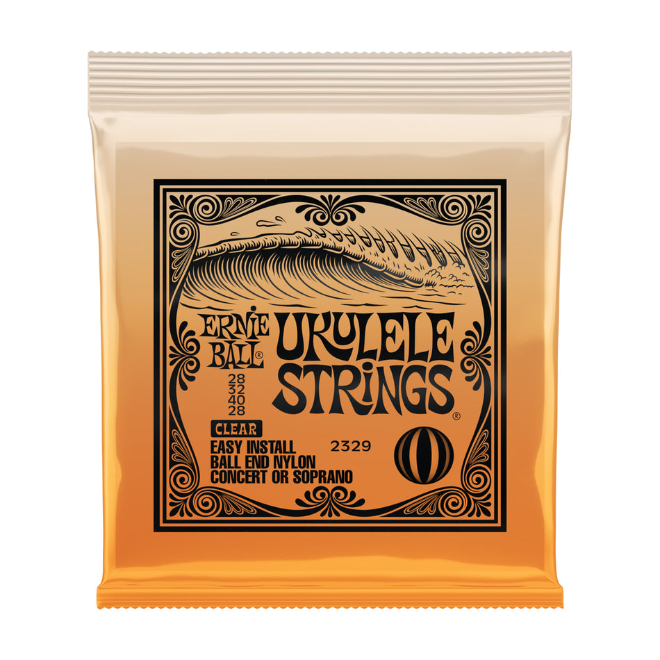 Ernie Ball P02329 CONCERT/SOPRANO NYLON BALL-END UKULELE STRINGS - CLEAR