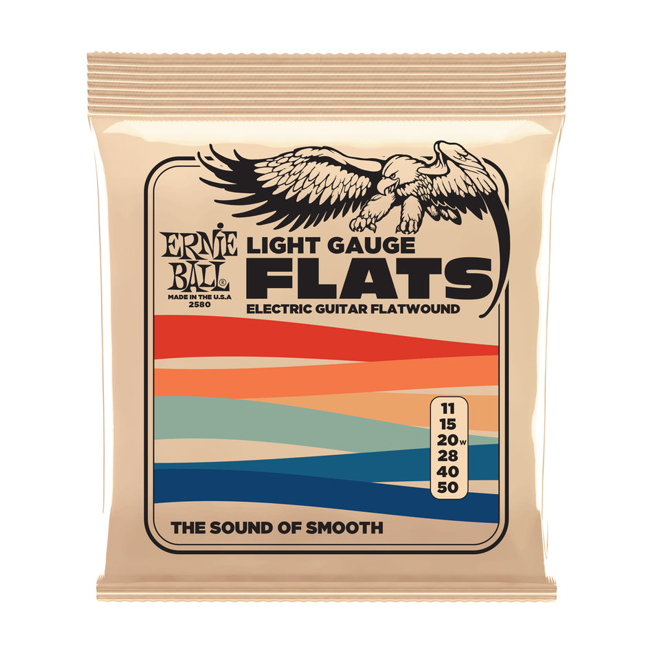 Ernie Ball P02580 ERNIE BALL LIGHT FLATWOUND ELECTRIC GUITAR STRINGS - 11-50 GAUGE