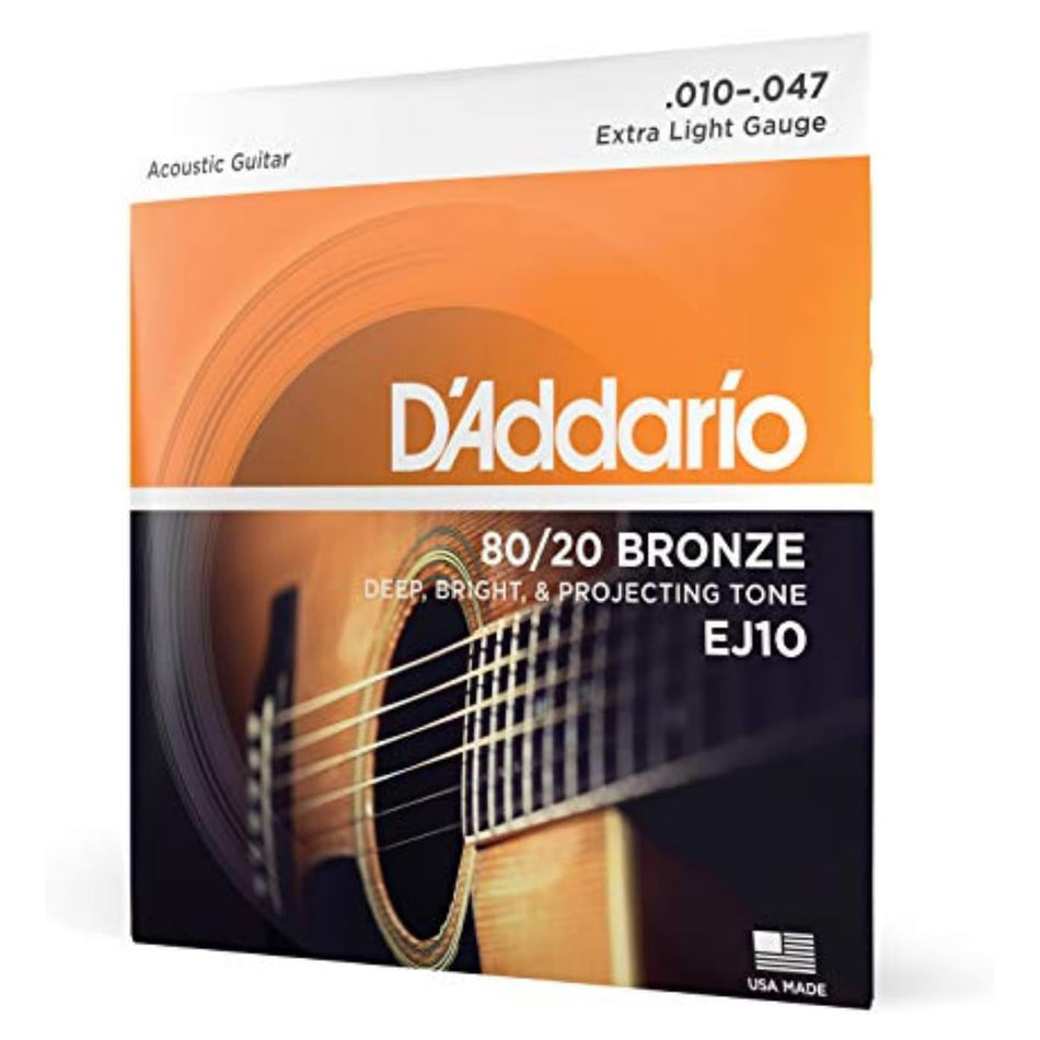 DADDARIO EJ10 SET ACOUS GTR 80/20 BRZ X-LITE
