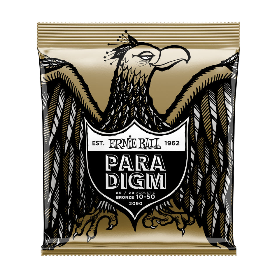 Ernie Ball P02090 PARADIGM EXTRA LIGHT 80/20 BRONZE ACOUSTIC GUITAR STRINGS - 10-50 GAUGE