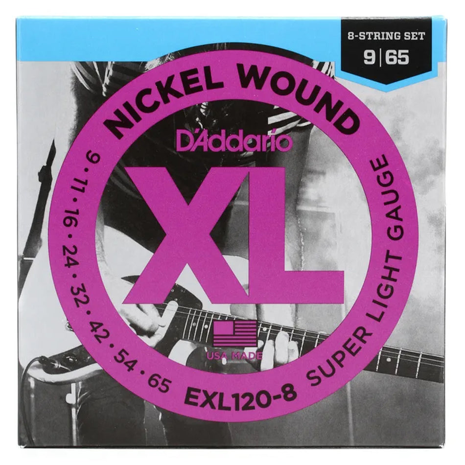 DADDARIO EXL120-8 SET ELEC GTR XL SUP LITE 8STR