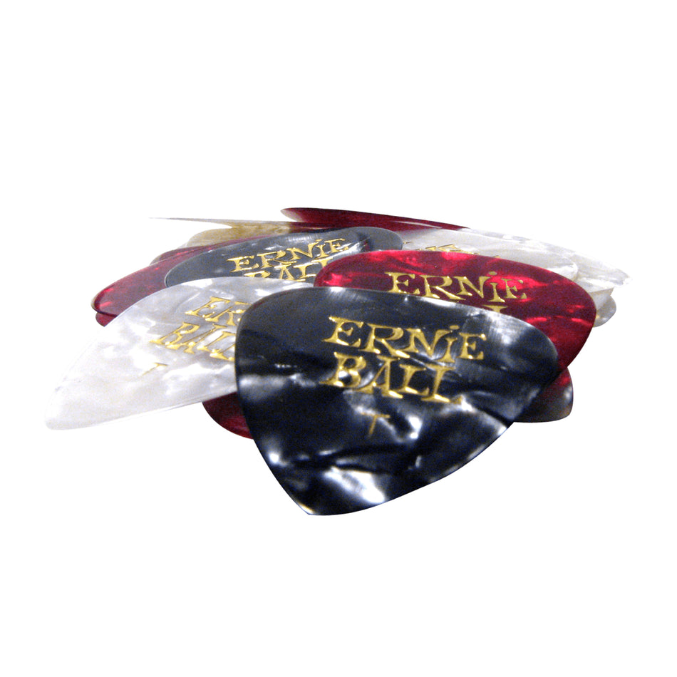 Ernie Ball P09164 THIN ASSORTED COLOR PEARLOID CELLULOSE PICKS BAG OF 24