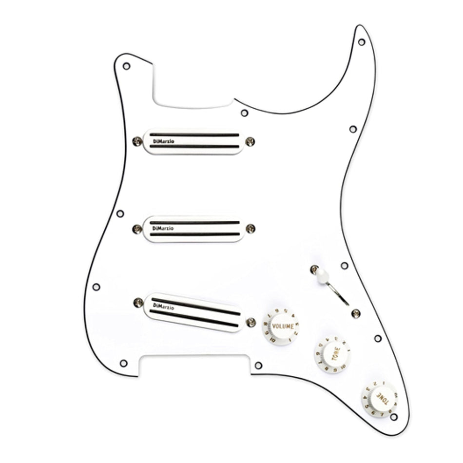 DIMARZIO FG2108WA7 Pickguard Assembly,White,High Power (188/181/182)