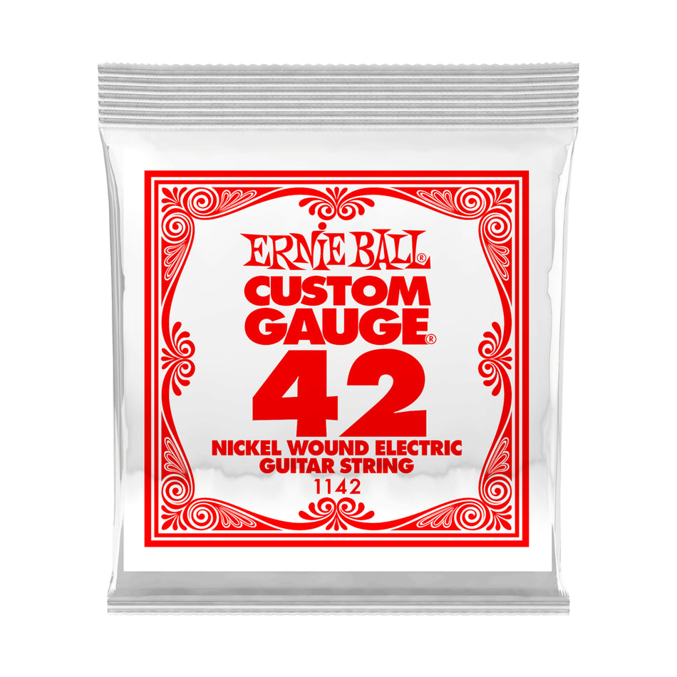 Ernie Ball P01142 .042 NICKEL WOUND ELECTRIC GUITAR STRINGS 6 PACK