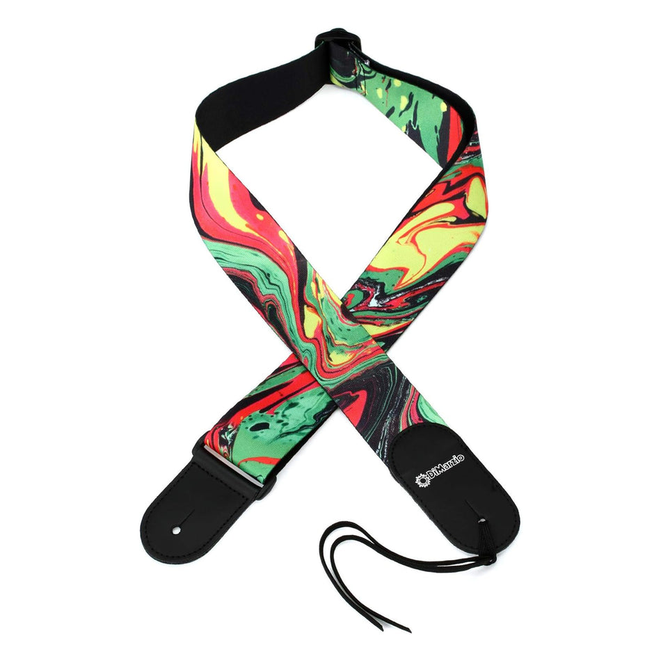 DIMARZIO DD3141 STEVE VAI TAB STRAP,2"GREEN UNIVERSE