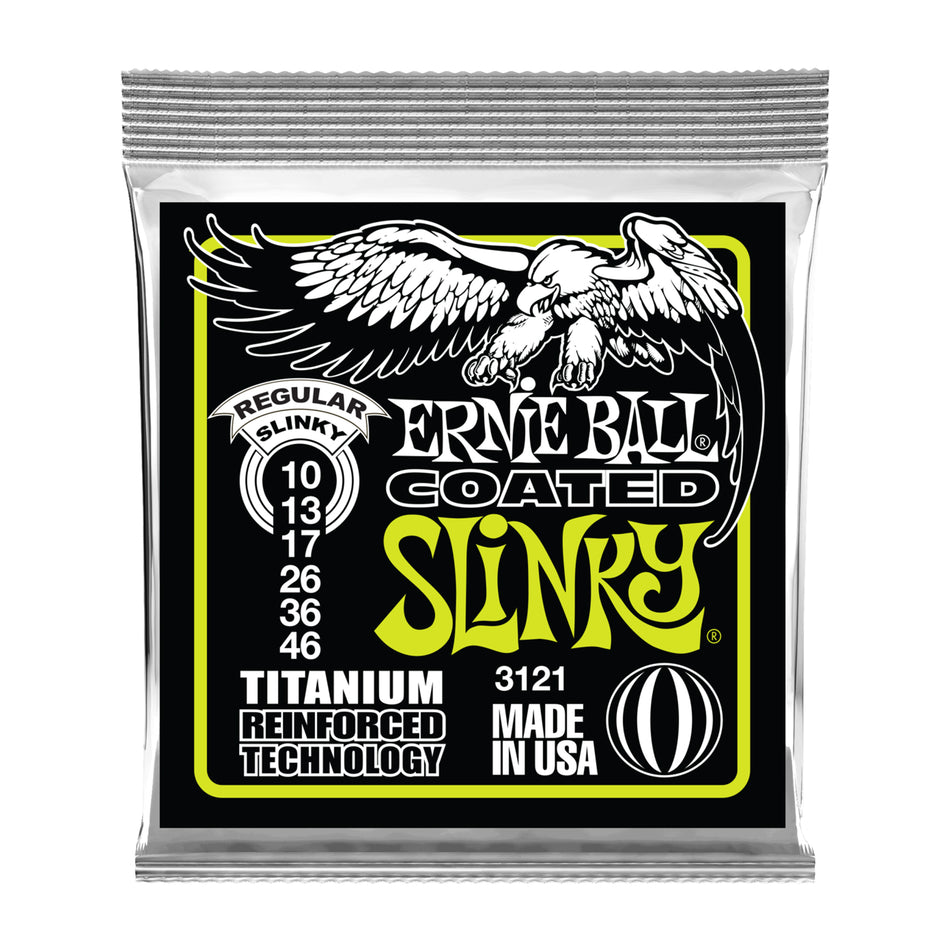 Ernie Ball P03121 REGULAR SLINKY COATED TITANIUM RPS ELECTRIC GUITAR STRINGS - 10-46 GAUGE