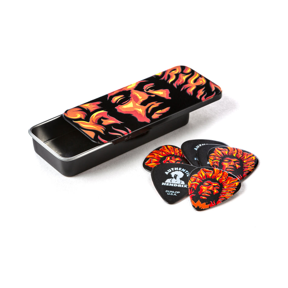DUNLOP JHPT14H HENDRIX VOODOO FIRE PICK TIN-EA