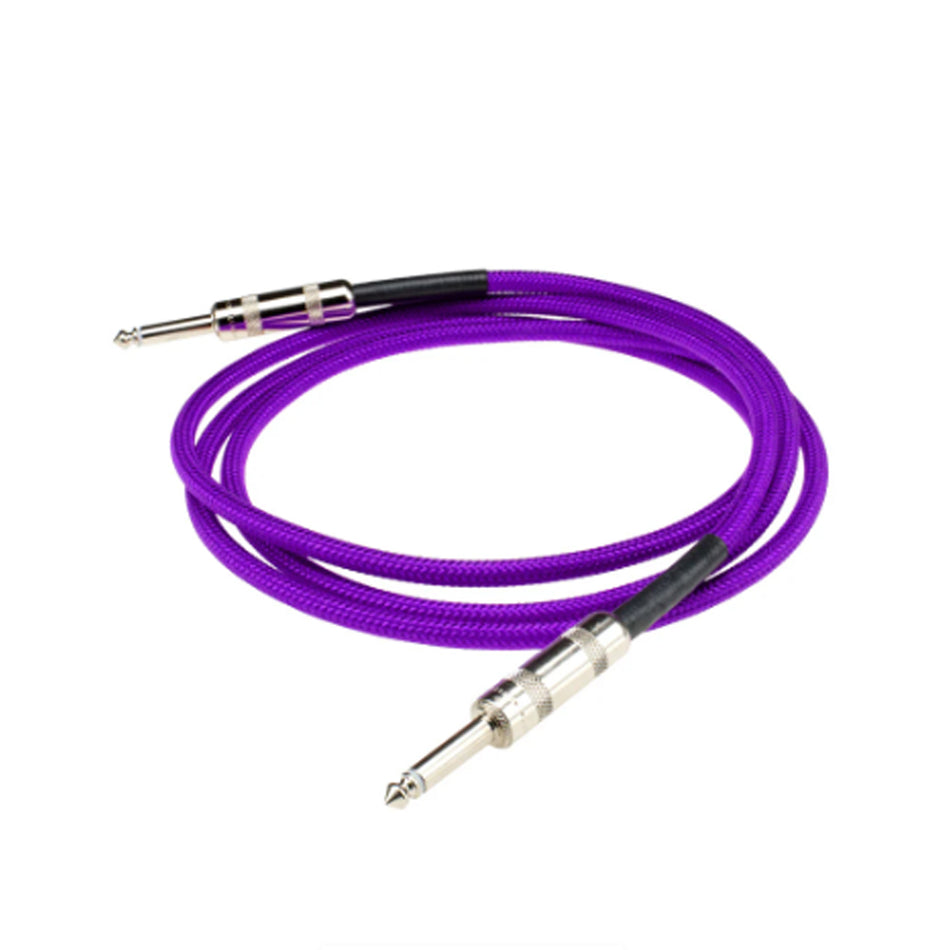 DIMARZIO OVERBRAID CABLE,10 FT PURPLE