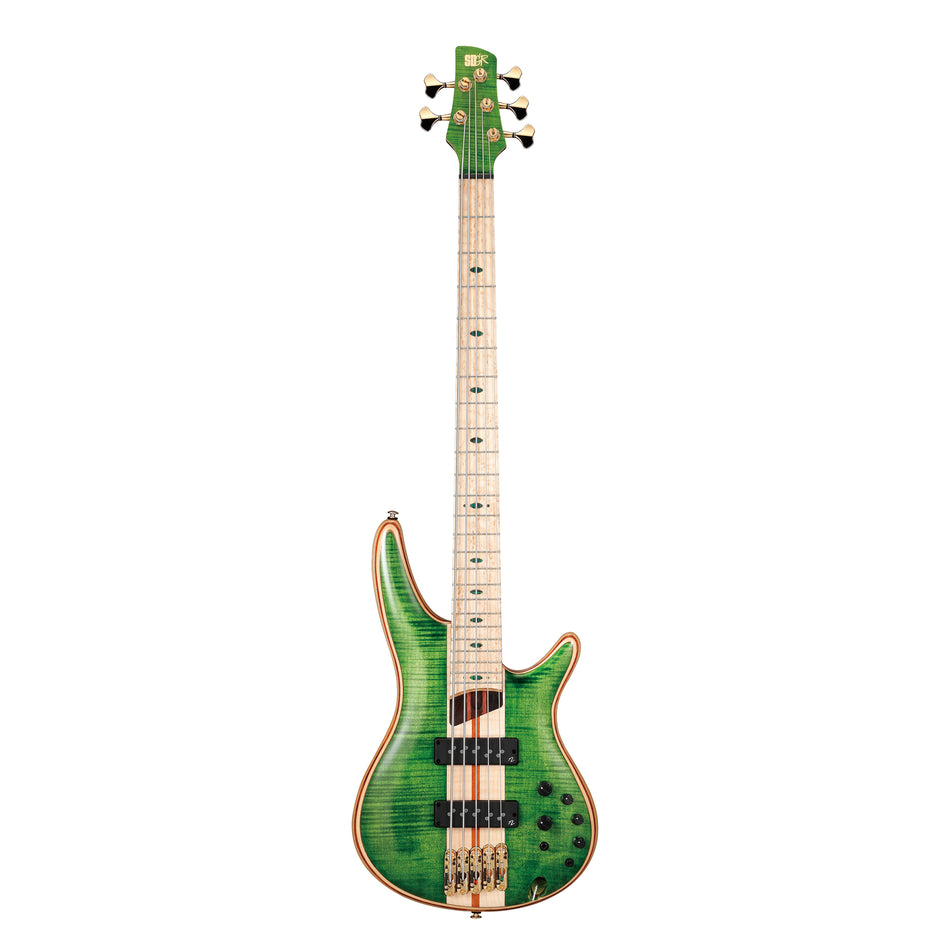 Ibanez SR5FMDX-EGL 5-String Bass Guitar | Emerald Green Low Gloss