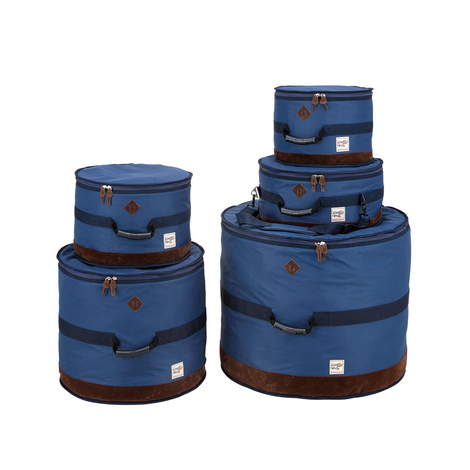 TAMA TDSS52KNB TAMA Power Pad Designer Collection Drum Bag Set for 5pc Drum Kit with 22"BD, Navy Blue