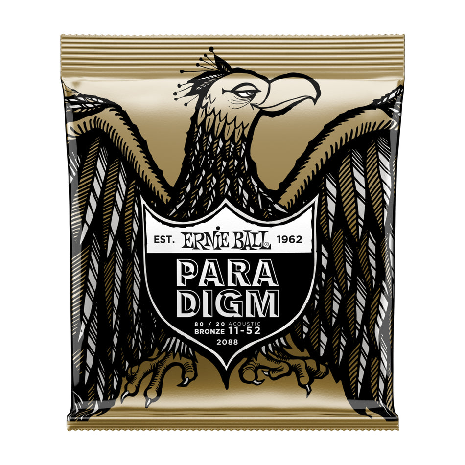 Ernie Ball P02088 PARADIGM LIGHT 80/20 BRONZE ACOUSTIC GUITAR STRINGS - 11-52 GAUGE