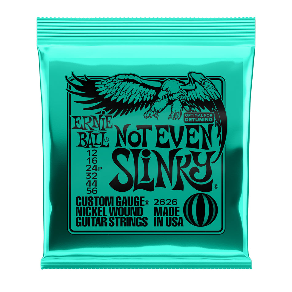 Ernie Ball P02626 NOT EVEN SLINKY NICKEL WOUND ELECTRIC GUITAR STRINGS - 12-56 GAUGE