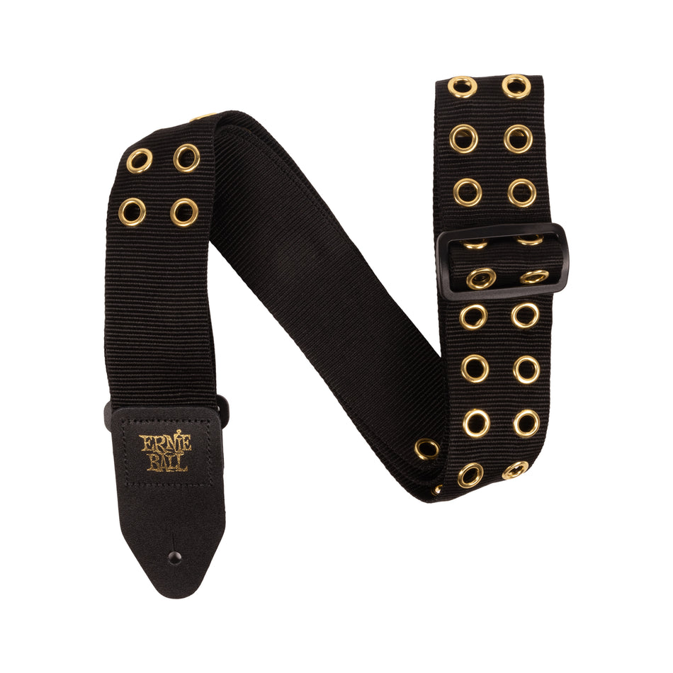 Ernie Ball P05398 PREMIUM GUITAR STRAP/BASS STRAP - HOLE LOTTA METAL GOLD