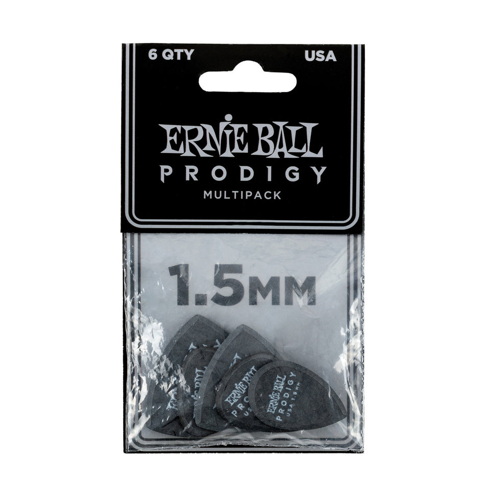 Ernie Ball P09342 1.5MM BLACK MULTIPACK PRODIGY PICKS 6-PACK