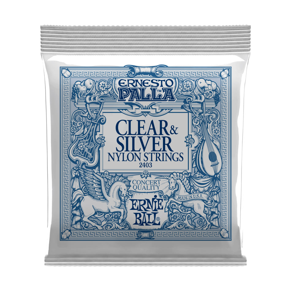 Ernie Ball P02403 Ernesto Palla Nylon Classical Guitar Strings Clear & Silver