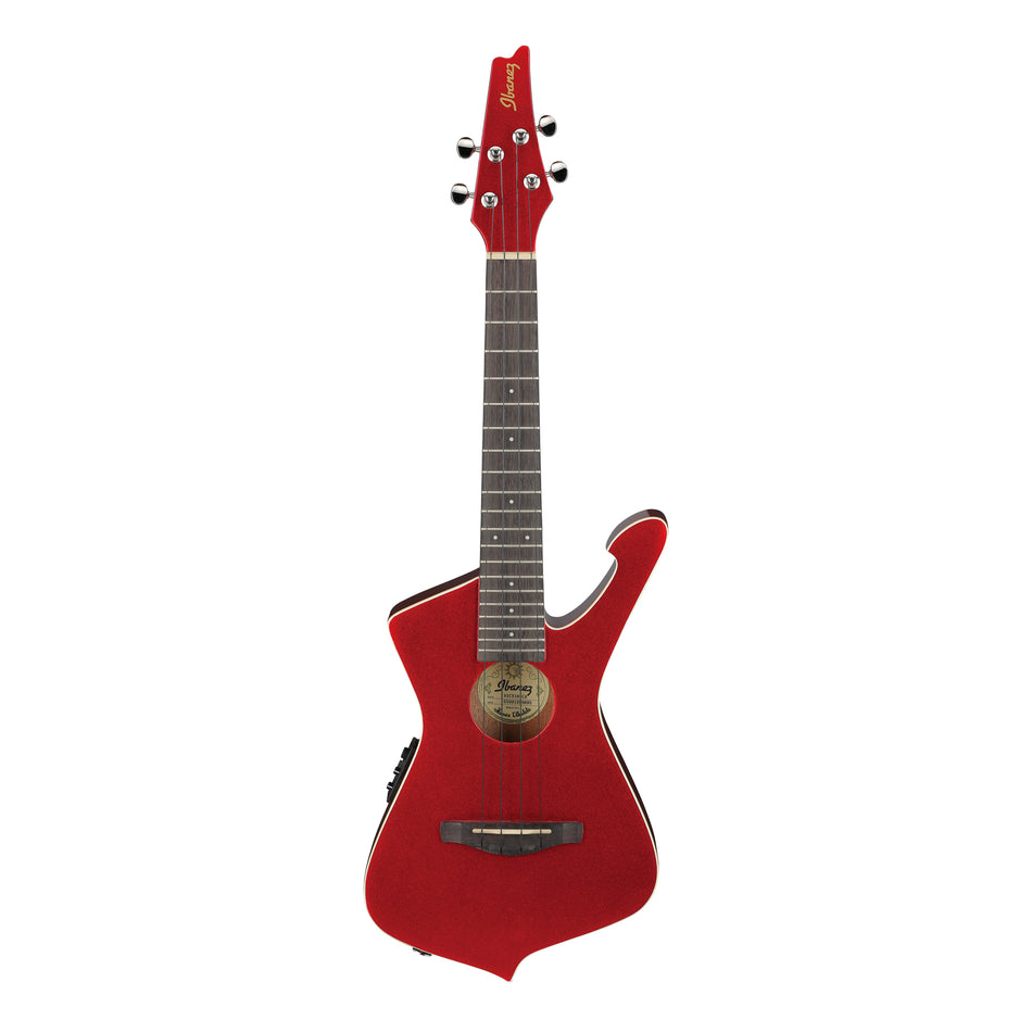 Ibanez UICT10-CA UIC Series Electro-acoustic Ukulele - Iceman - 4 String - Candy Apple