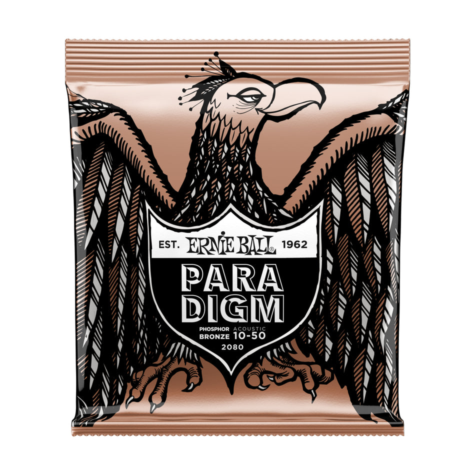 Ernie Ball P02080 PARADIGM EXTRA LIGHT PHOSPHOR BRONZE ACOUSTIC GUITAR STRINGS - 10-50 GAUGE