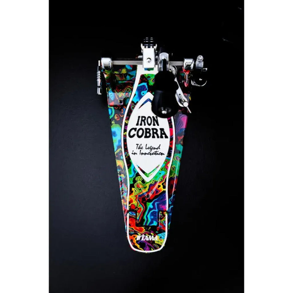TAMA HP900PMPR Iron Cobra 900 Marble Psychedelic Rainbow Power Glide Single Pedal w/Carrying Case