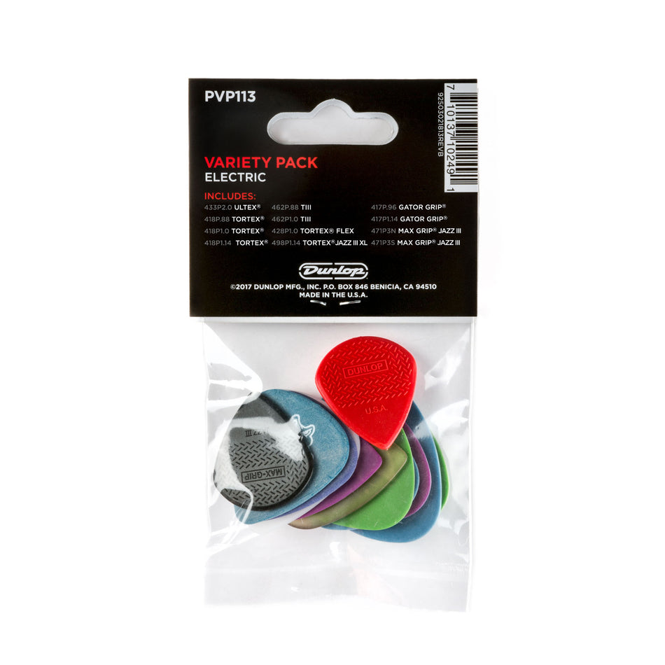Dunlop PVP113 Electric Pick Variety Pack – 12 Picks