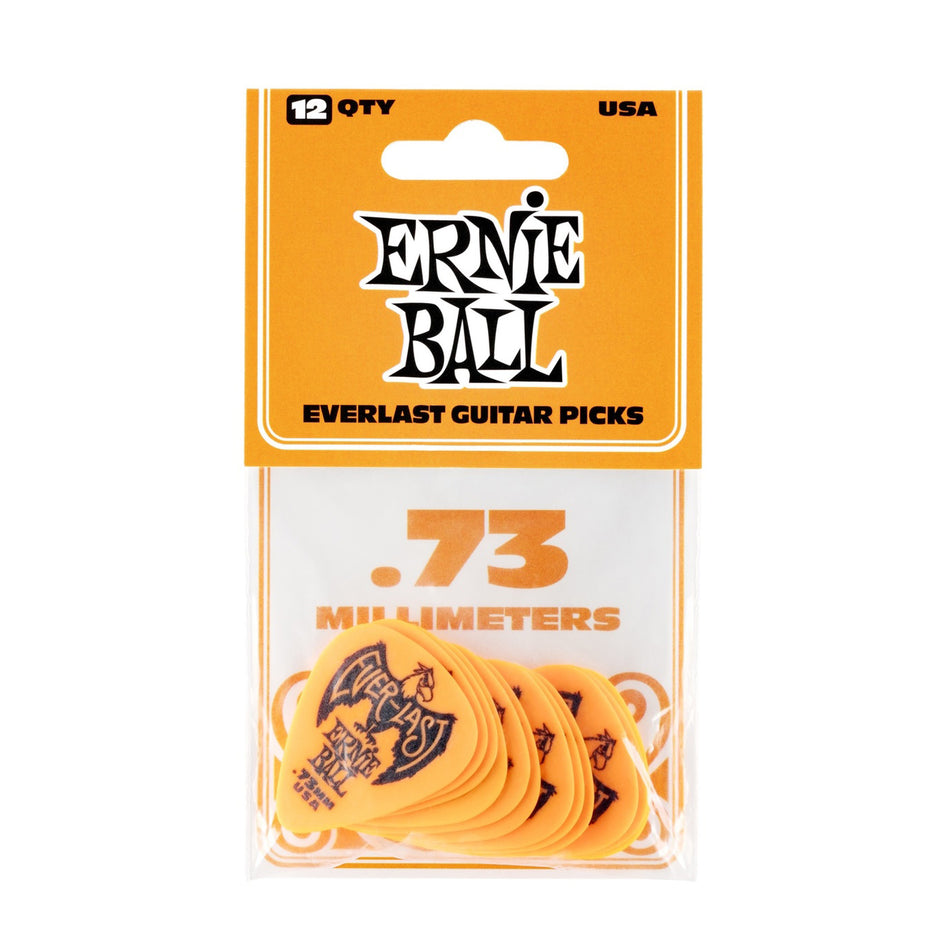 Ernie Ball P09190 .73MM ORANGE EVERLAST PICKS 12-PACK