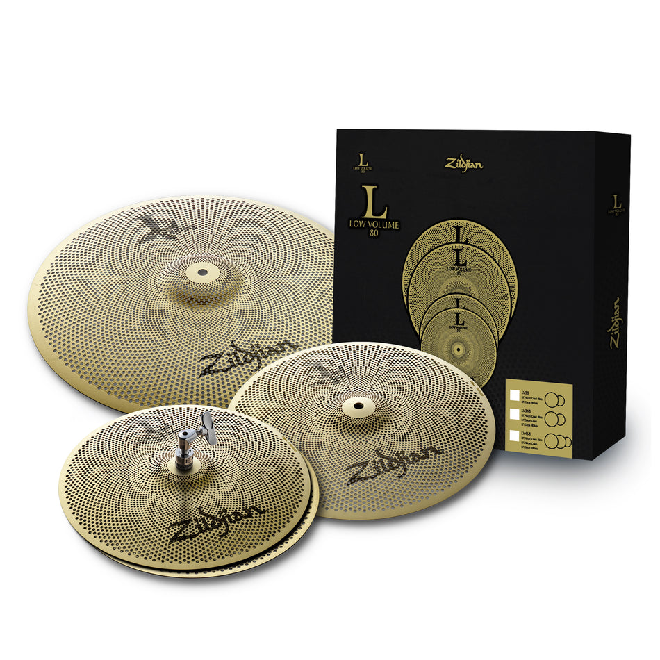 Zildjian LV348 L80 Low Volume Cymbal Pack | 3-Piece Set