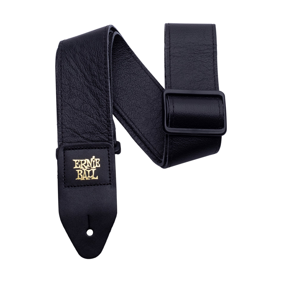 Ernie Ball P04134 2" TRI-GLIDE ITALIAN LEATHER STRAP - BLACK