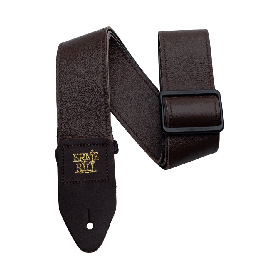 Ernie Ball P04135 2" TRI-GLIDE ITALIAN LEATHER STRAP - BROWN