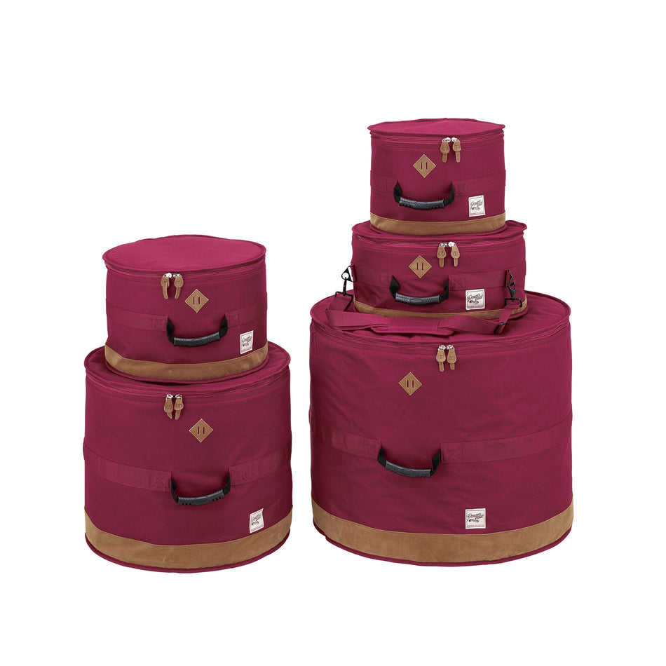 TAMA TDSS52KWR TAMA Power Pad Designer Collection Drum Bag Set for 5pc Drum Kit with 22"BD, Wine Red