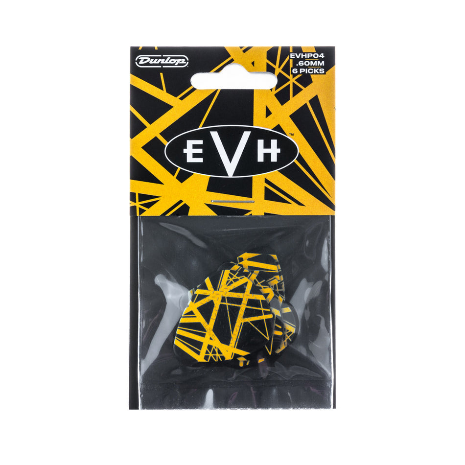 Dunlop EVHP04 EVH VHII Max Grip .60 mm 6‑Pack Picks