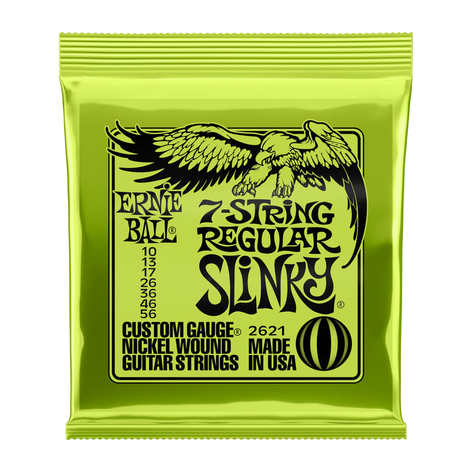 Ernie Ball P02621 REGULAR SLINKY 7-STRING NICKEL WOUND ELECTRIC GUITAR STRINGS - 10-56 GAUGE