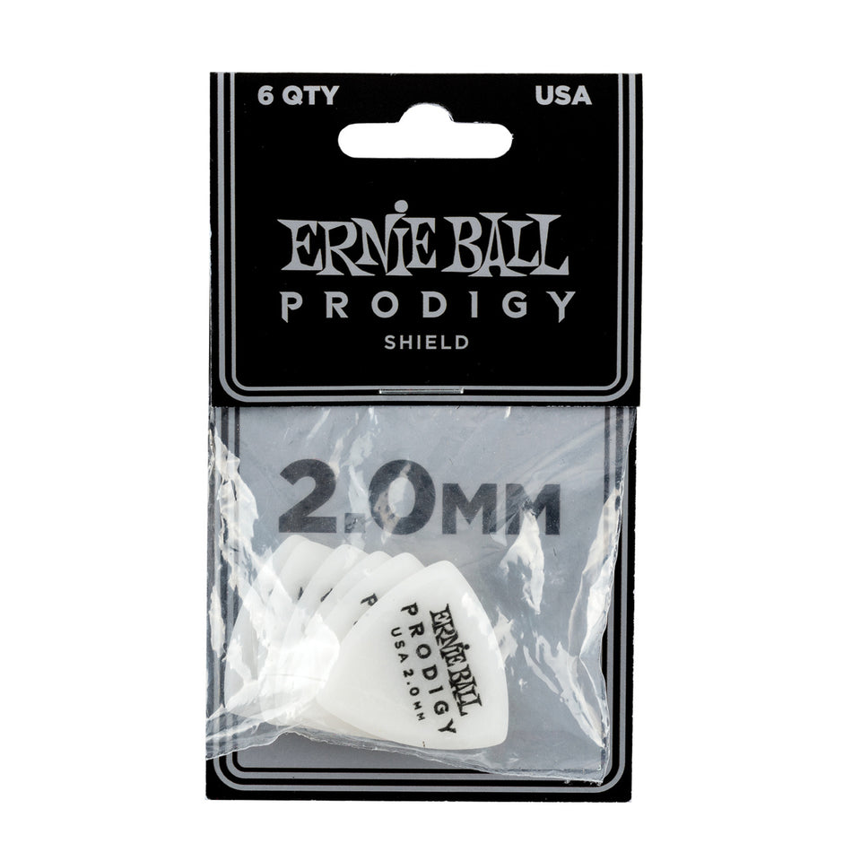 Ernie Ball P09337 2.0MM WHITE SHIELD PRODIGY PICKS 6-PACK