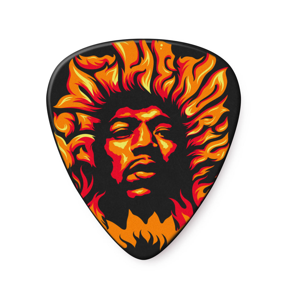 Dunlop JHP14HV Jimi Hendrix ‘69 Psych Series Voodoo Fire Picks – 6‑Pack