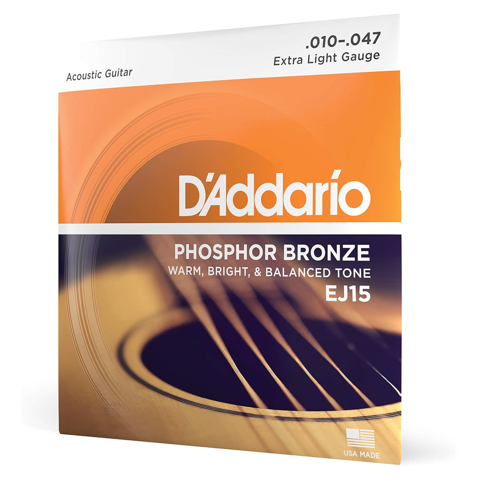 DADDARIO EJ15 SET ACOUS GTR PHOS BRZ X-LITE