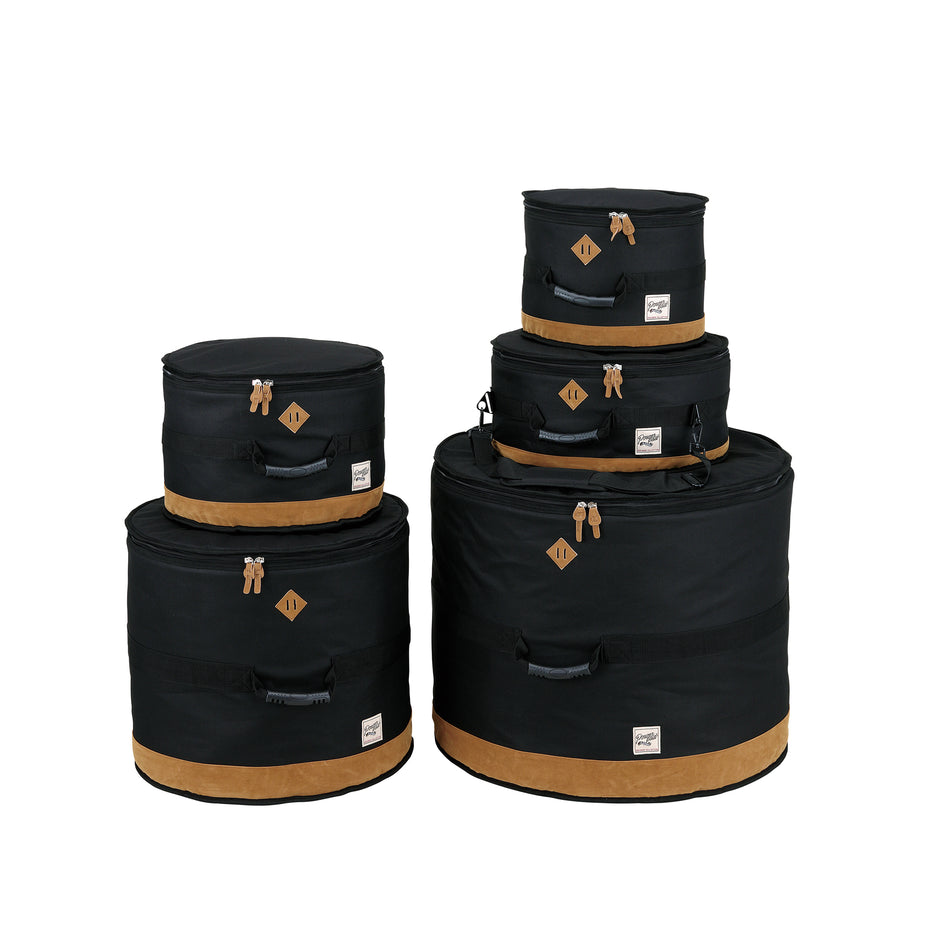 TAMA TDSS52KBK TAMA Power Pad Designer Collection Drum Bag Set for 5pc Drum Kit with 22"BD, Black