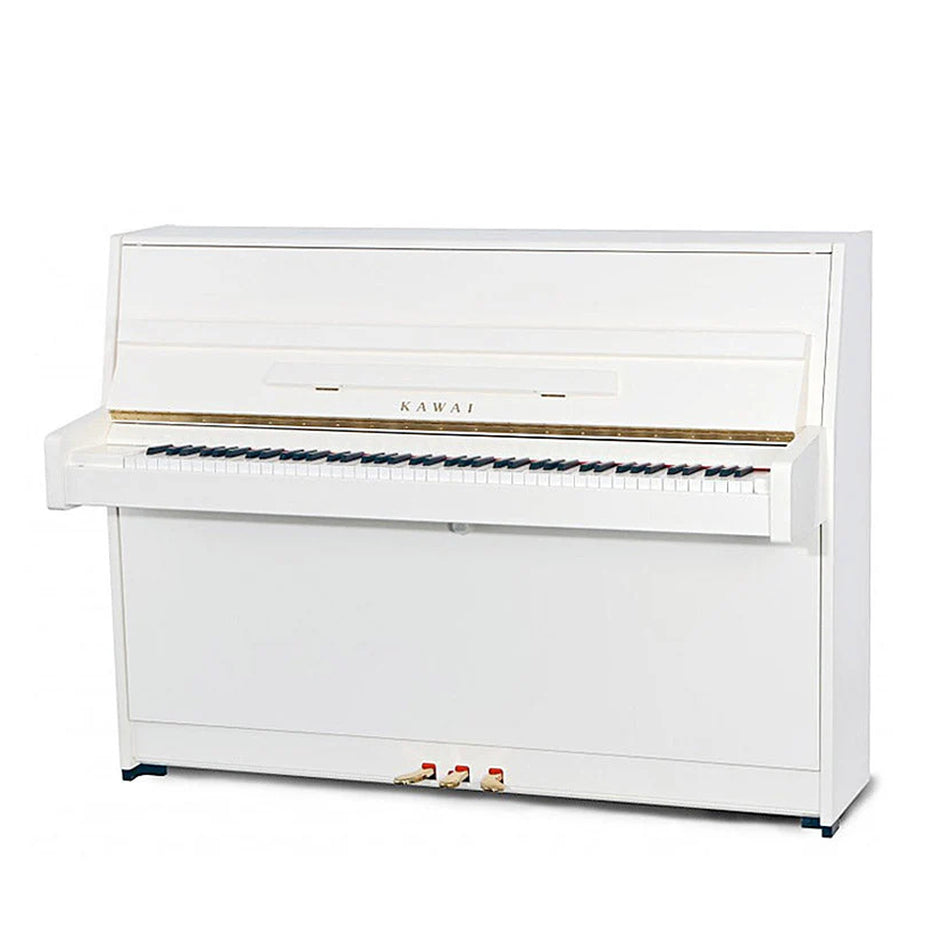 Kawai K-15E Upright Piano With Bench | White Polish