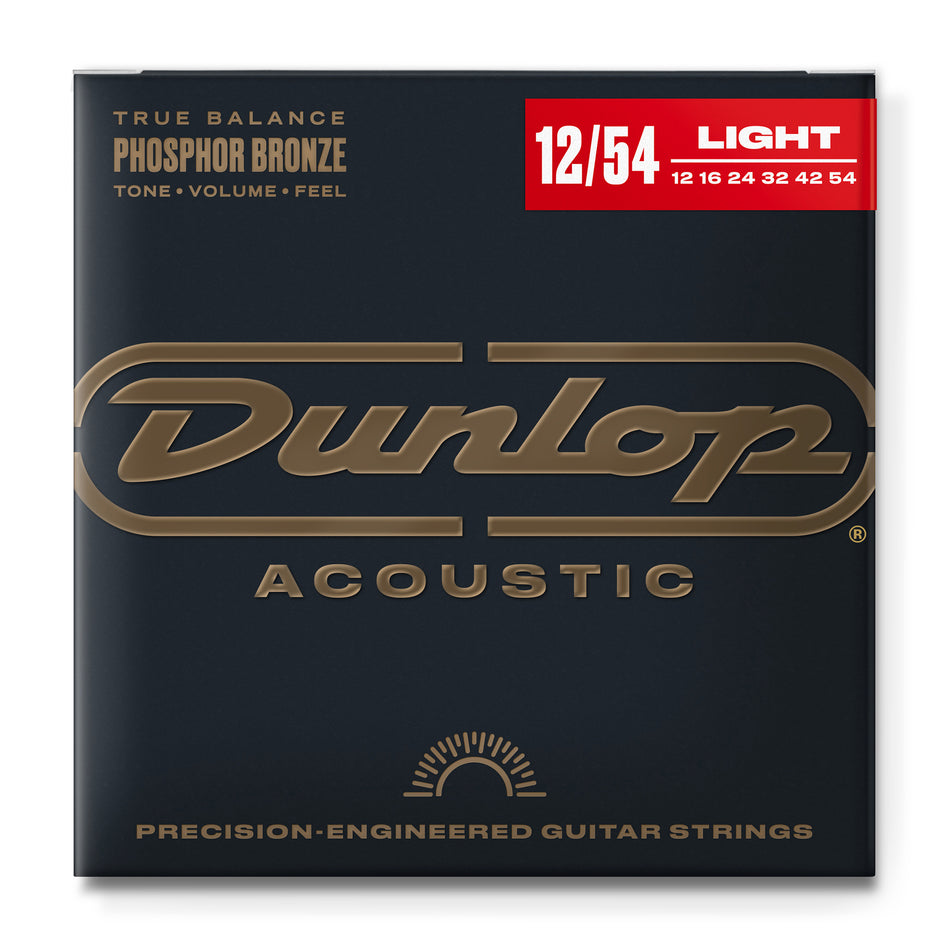 Dunlop DAP1254 AG‑PHB Acoustic Guitar Strings (12‑54, 6‑set)