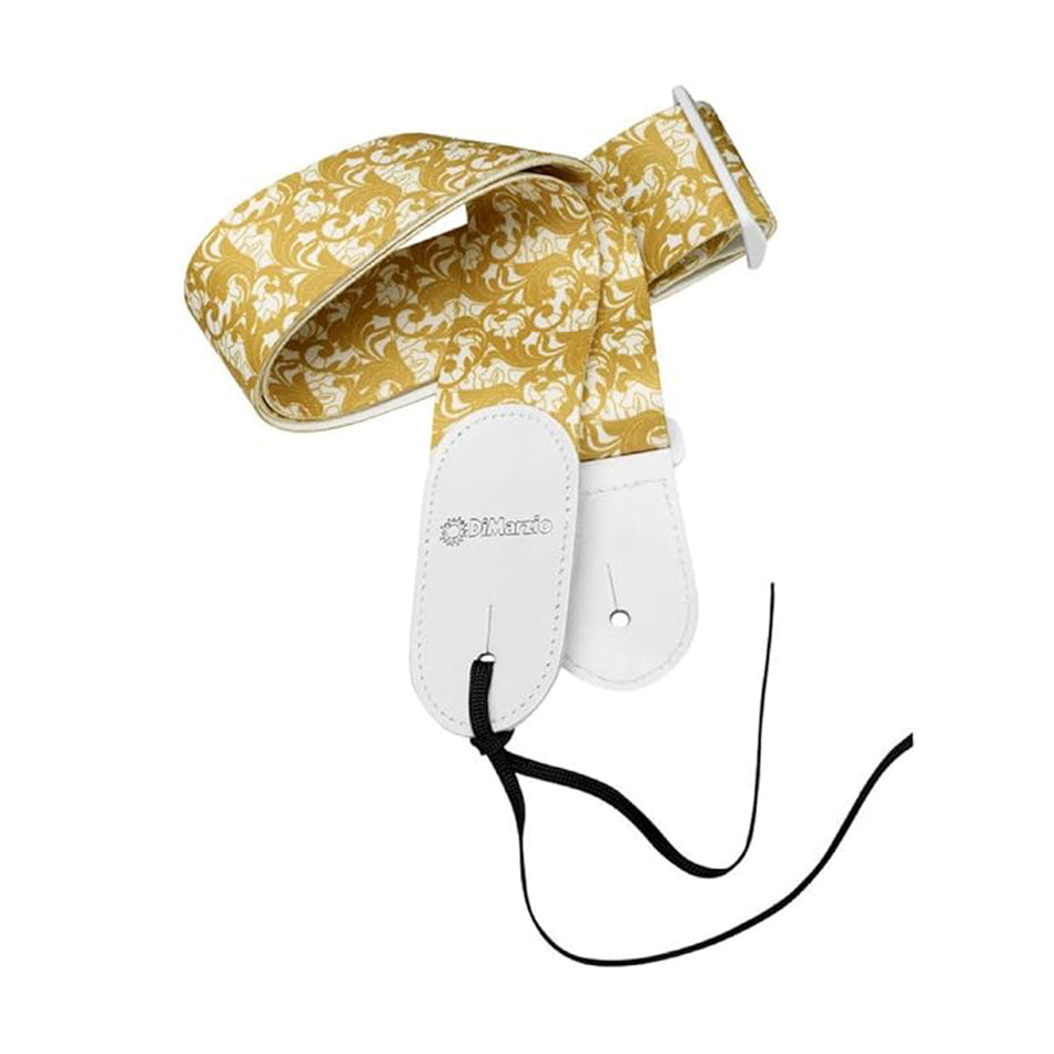 DIMARZIO DD3151 Steve Vai UtoPIA􀂍􀀃Strap,2",White/Gold