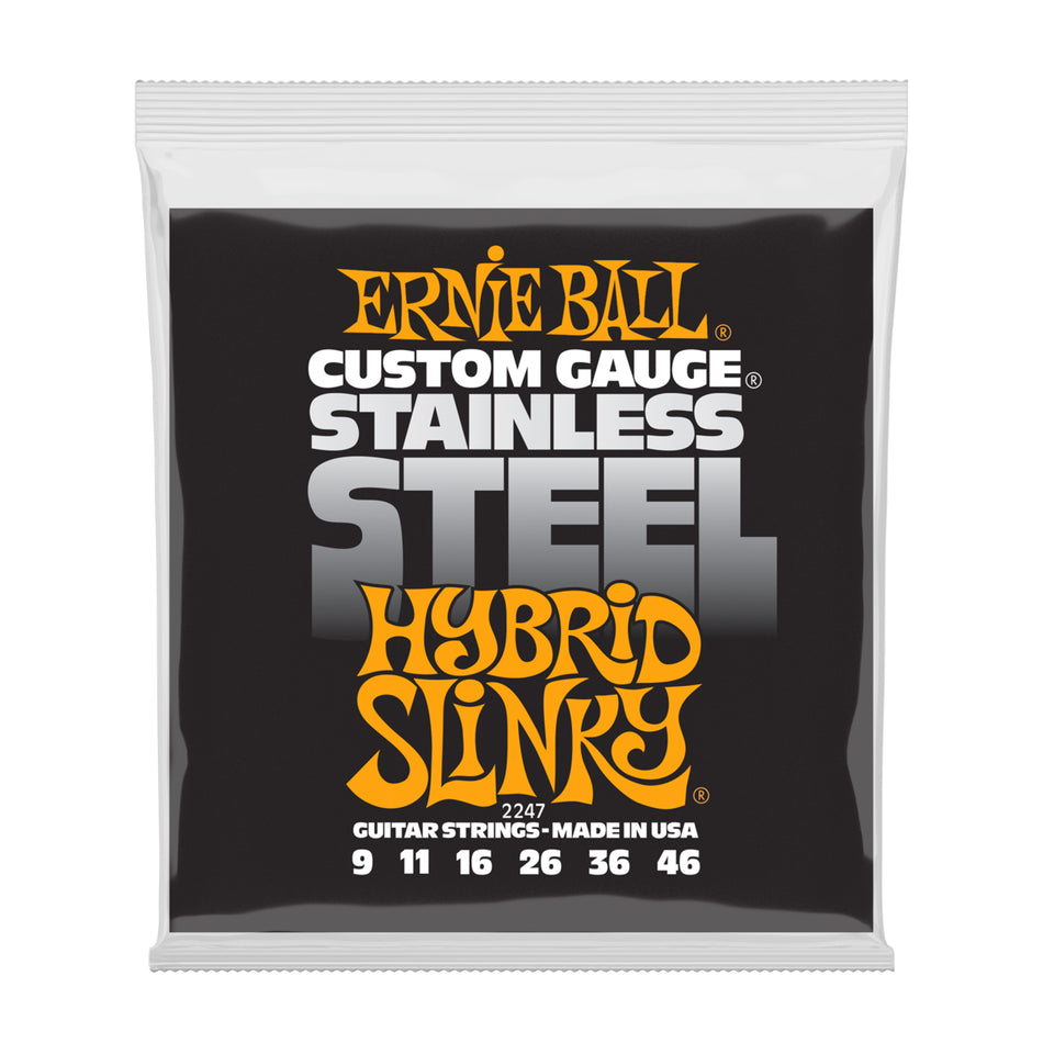 Ernie Ball P02247 HYBRID SLINKY STAINLESS STEEL WOUND ELECTRIC GUITAR STRINGS - 9-46 GAUGE