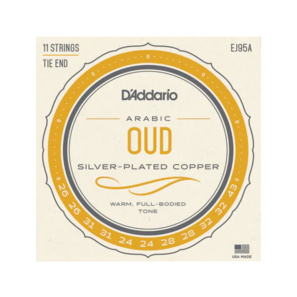 DADDARIO EJ95A SET ARABIC OUD SILVER ON NYLON