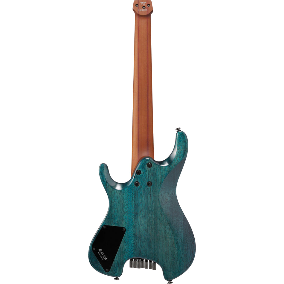 Ibanez Q547PB-COL Electric Guitar with Bag Cosmic Blue Low Gloss - side profile view - Harmony House Dubai