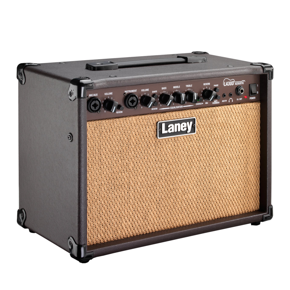 Laney LA30D ACOUSTIC GUITAR COMBO - 30W - 2 X 6 INCH WOOFERS - CHORUS - REVERB