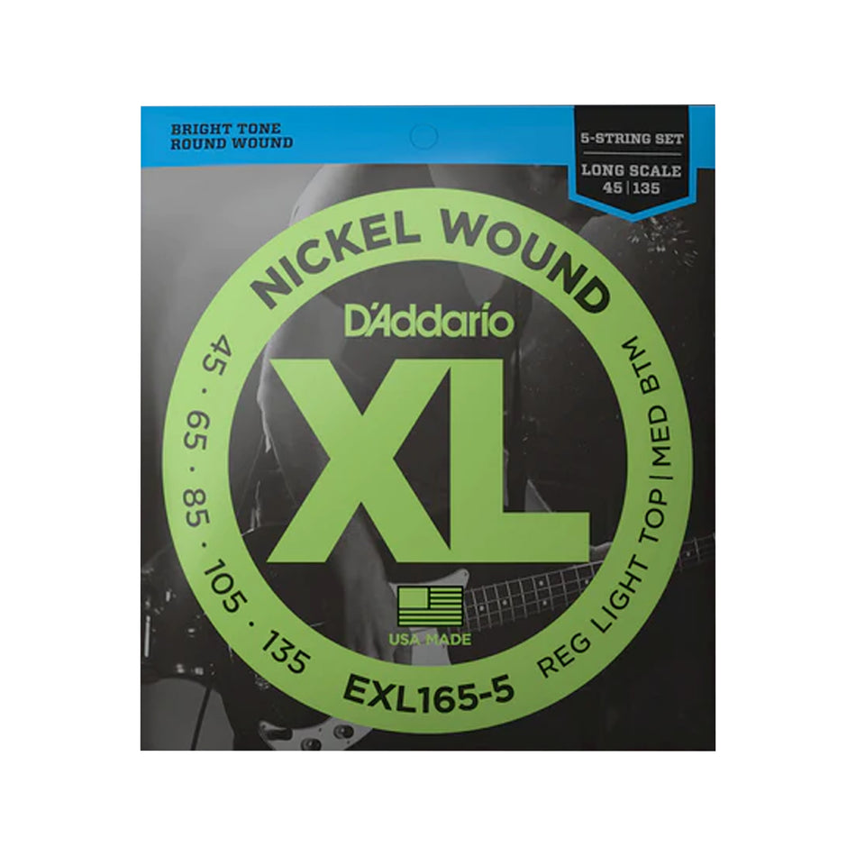 DADDARIO EXL165-5 SET BASS XL 45-135 LONG 5 STRING