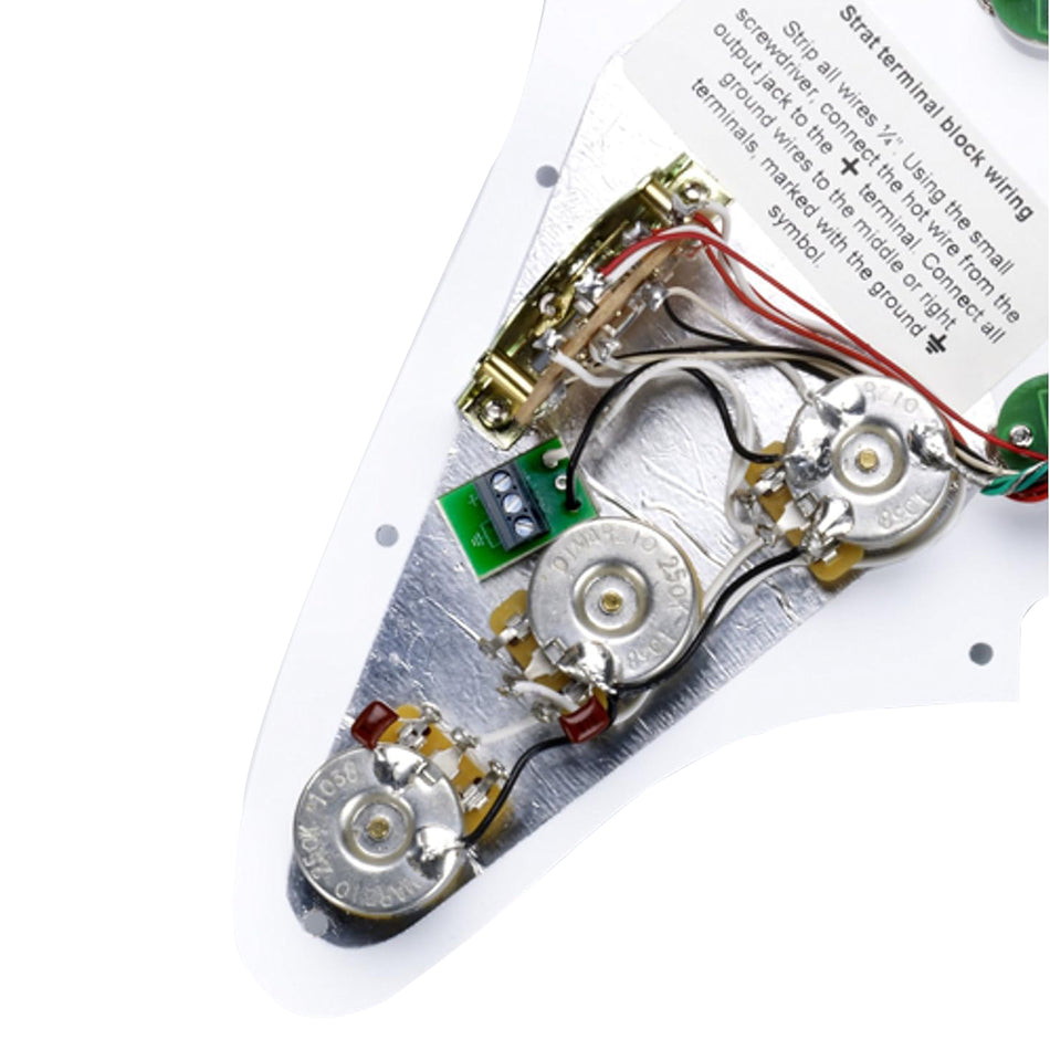 DIMARZIO FG2108WA7 Pickguard Assembly,White,High Power (188/181/182)