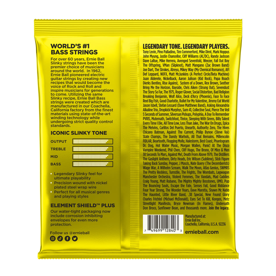Ernie Ball P02840 BEEFY SLINKY NICKEL WOUND ELECTRIC BASS STRINGS - 65-130 GAUGE