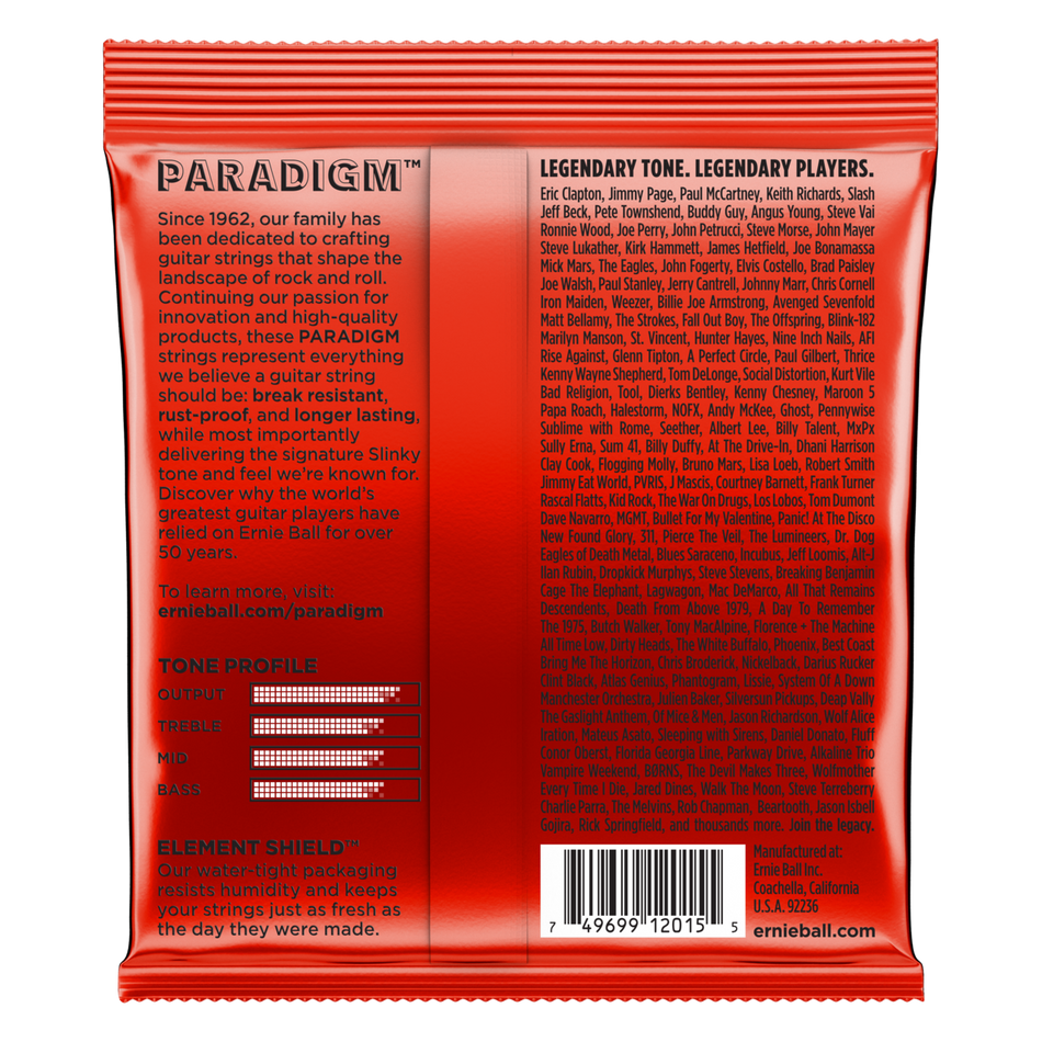 Ernie Ball P02015 SKINNY TOP HEAVY BOTTOM SLINKY PARADIGM ELECTRIC GUITAR STRINGS - 10-52 GAUGE