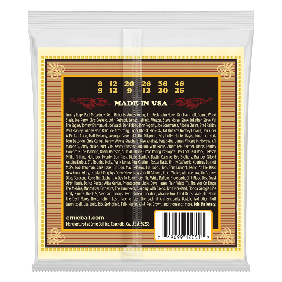 Ernie Ball P02051 EARTHWOOD SILK & STEEL SOFT 12-STRING 80/20 BRONZE ACOUSTIC GUITAR STRINGS - 9-46 GAUGE